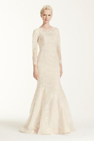 Oleg Cassini Champagne Wedding Dress